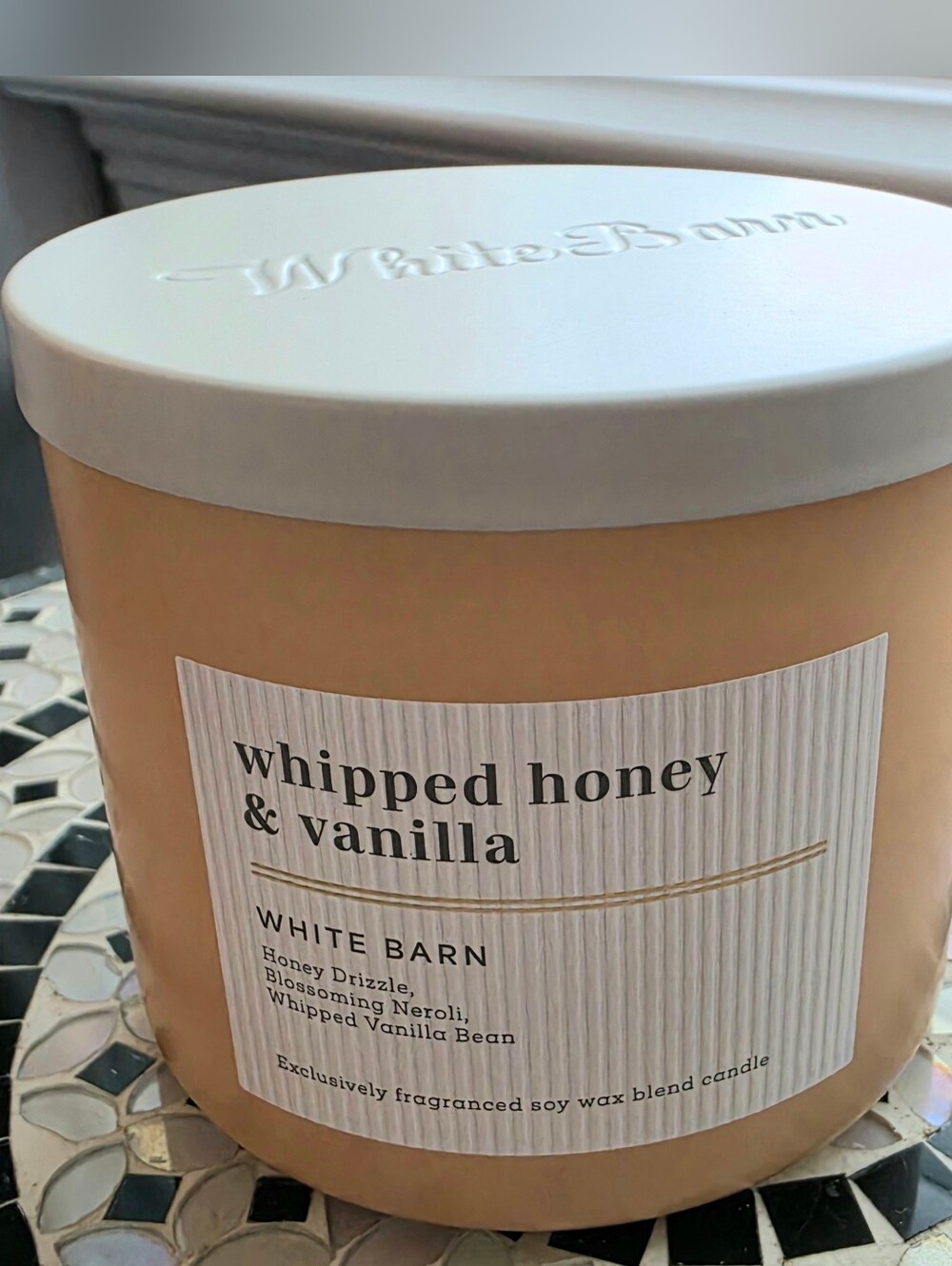 NWT Bath & Body Works Whipped Honey & Vanilla 3-Wick Candle